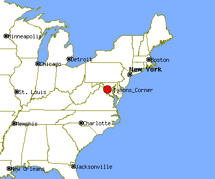Tysons Corner Virginia Map, Tyson's Corner VA is a Great Place to Live, Tyson's Corner VA – Location, Location!